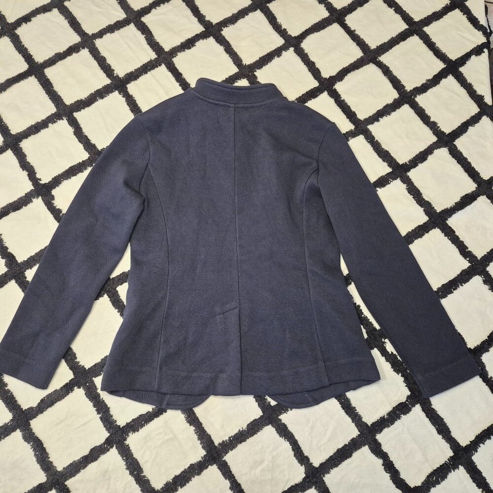 NEW Banana Republic Factory Navy Blue Knit Pique Blazer - Picture 5 of 10